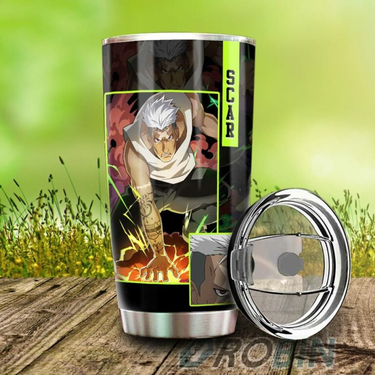 Scar Stainless Steel Tumbler Cup Custom Fullmetal Alchemist Anime