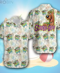 Scooby Doo Rainbow Floral Pattern Disney Hawaiian Shirt