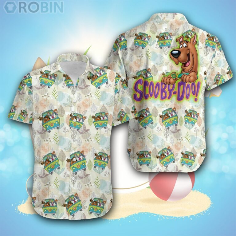 Scooby Doo Rainbow Floral Pattern Disney Hawaiian Shirt