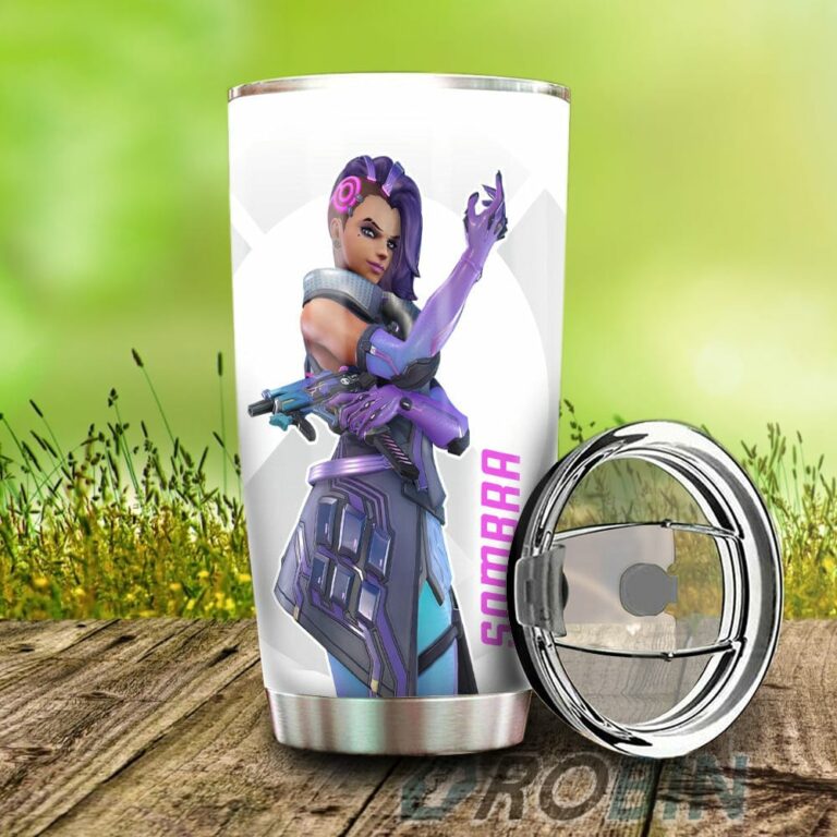 Sombra Stainless Steel Tumbler Cup Custom Overwatch