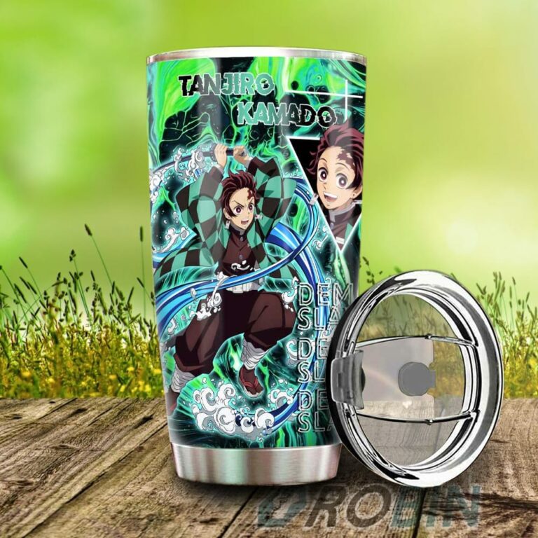 Tanjiro Kamado Stainless Steel Tumbler Cup Custom Demon Slayer Anime