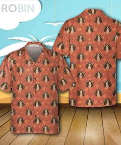Thanksgiving Turkeys Casual Button Down Hawaiian Shirt