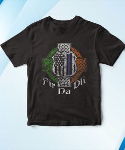 Thin Blue Line Shirt, Fir Na Dli Celtic Cross Irish Police Shirt Thin Blue Line Shirt, Fir Na Dli Celtic Cross Irish Police Shirt