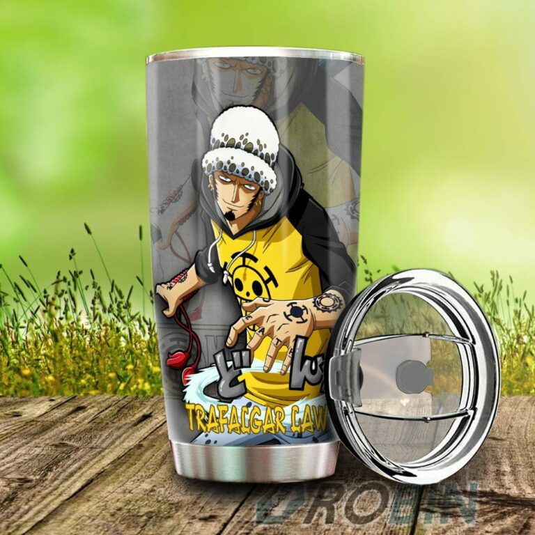 Trafalgar Law Stainless Steel Tumbler Cup Custom One Piece Anime