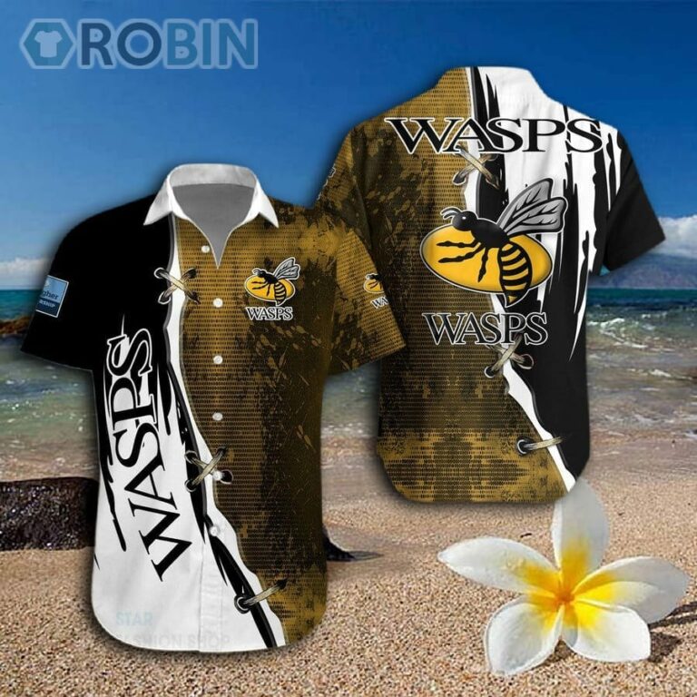 Wasps RFC Pattern Hawaiian Shirt And Shorts