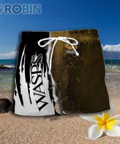 Wasps RFC Pattern Hawaiian Shirt And Shorts