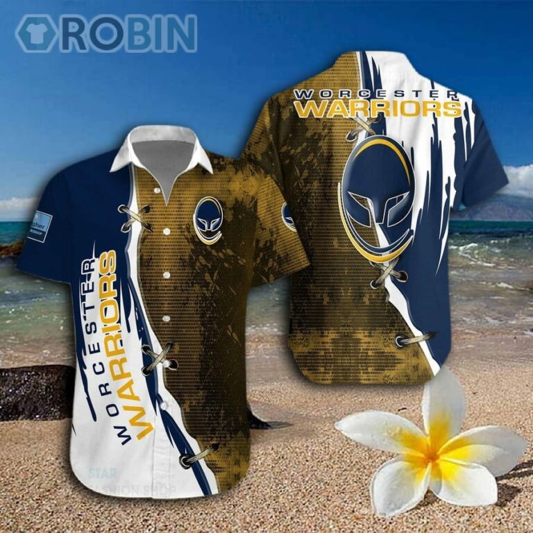Worcester Warriors Pattern Hawaiian Shirt And Shorts