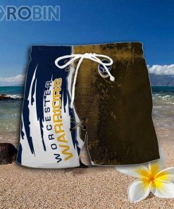 Worcester Warriors Pattern Hawaiian Shirt And Shorts