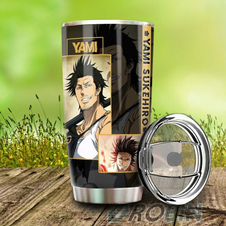 Yami Sukehiro Stainless Steel Tumbler Cup Custom Black Clover Anime