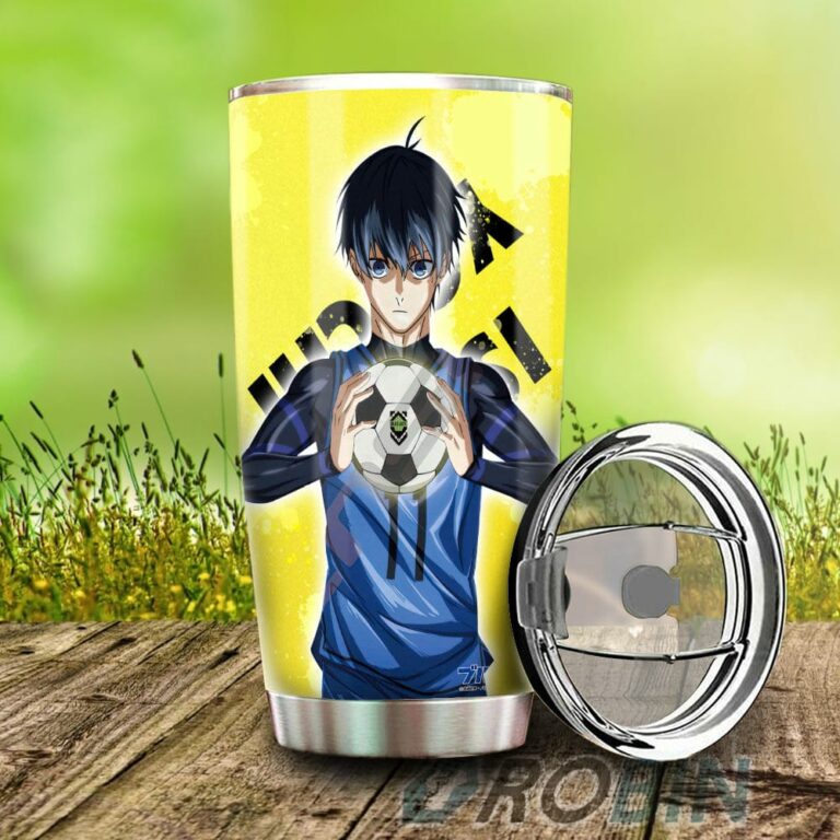 Yoichi Isagi Stainless Steel Tumbler Cup Custom Blue Lock Anime