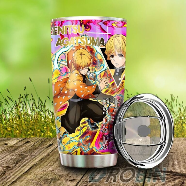 Zenitsu Agatsuma Stainless Steel Tumbler Cup Custom Demon Slayer Anime