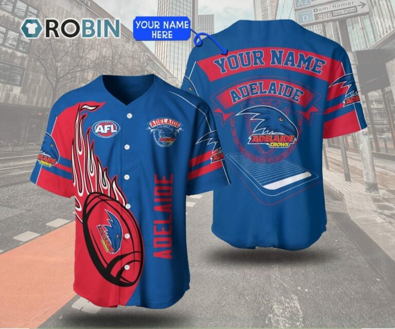 Adelaide Football Club Baseball Jersey Personalized