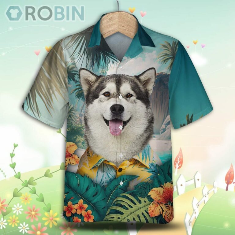 Alaskan Malamute Tropical Hawaiian Shirt, For Love Dog Shirt