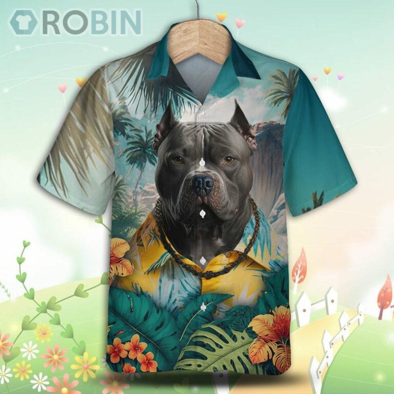 American Bully AI Tropical Hawaiian Shirt, For Love Dog Shirt