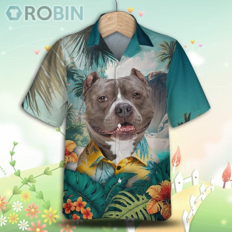 American Bully Tropical Hawaiian Shirt, For Love Dog Shirt