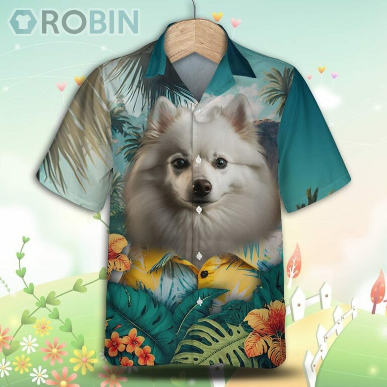 American Eskimo AI Tropical Hawaiian Shirt, For Love Dog Shirt