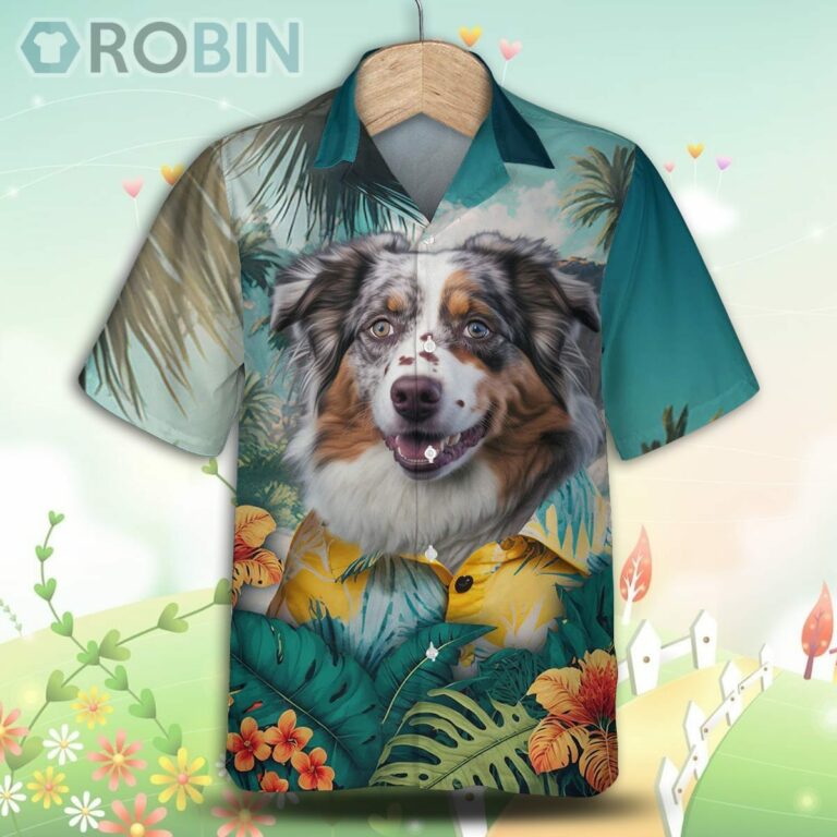 Australian Shepherd AI Tropical Hawaiian Shirt, For Love Dog Shirt