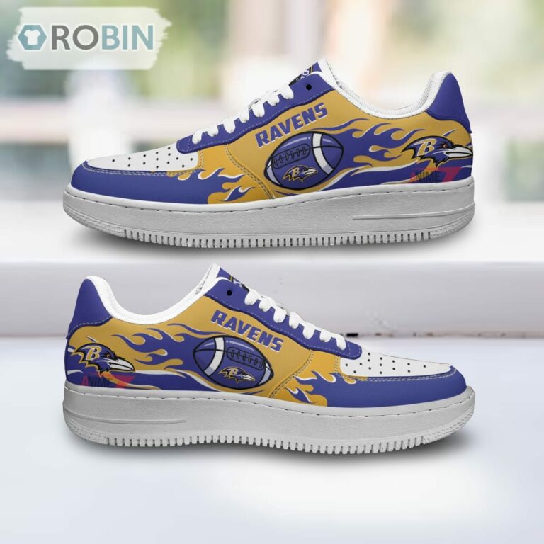 Baltimore Ravens Air Sneakers, NFL Custom Sports Shoes