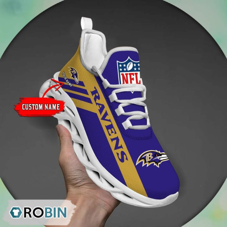 Baltimore Ravens  NFL Clunky Max Soul Shoes Personalized