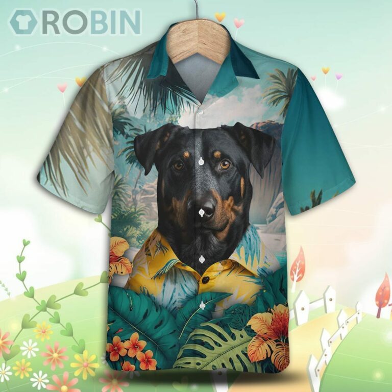 Beauceron AI Tropical Hawaiian Shirt, For Love Dog Shirt