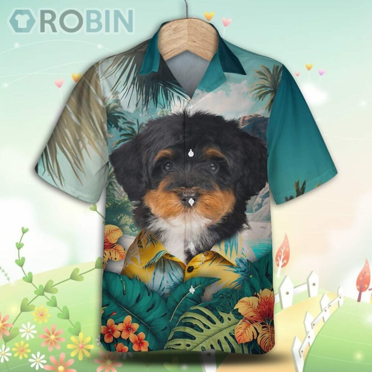 Bernedoodle Tropical Hawaiian Shirt, For Love Dog Shirt