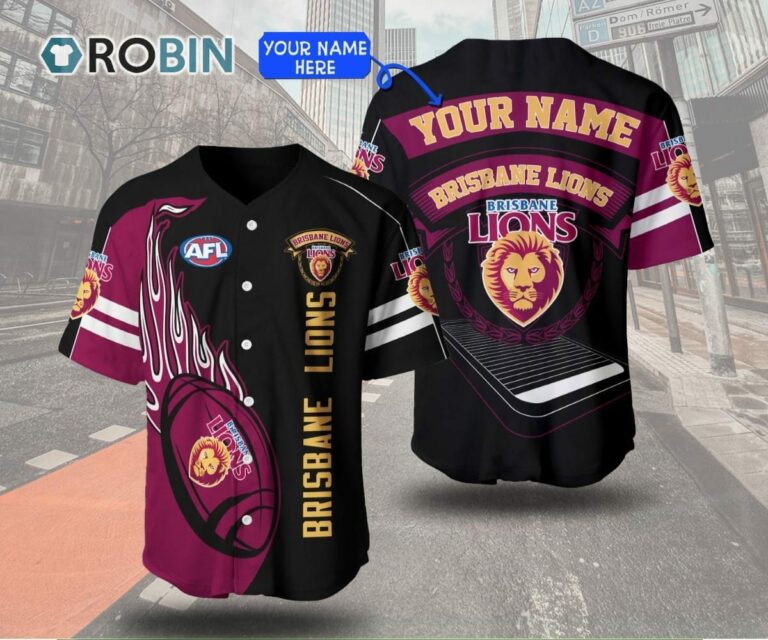 Brisbane Lions Baseball Jersey Personalized