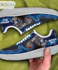 Buffalo Bills Air Sneakers Mascot Thunder Style Custom NFL Sport Shoes Buffalo Bills Air Sneakers Mascot Thunder Style Custom NFL Sport Shoes