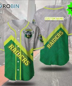 Canberra Raiders Metal 3D Personalized Baseball Jersey