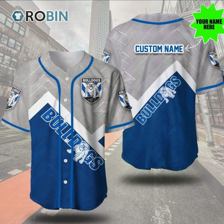 Canterbury-Bankstown Bulldogs Metal 3D Personalized Baseball Jersey
