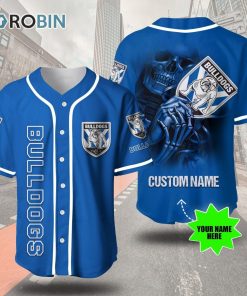 Canterbury-Bankstown Bulldogs Skull 3D Personalized Baseball Jersey