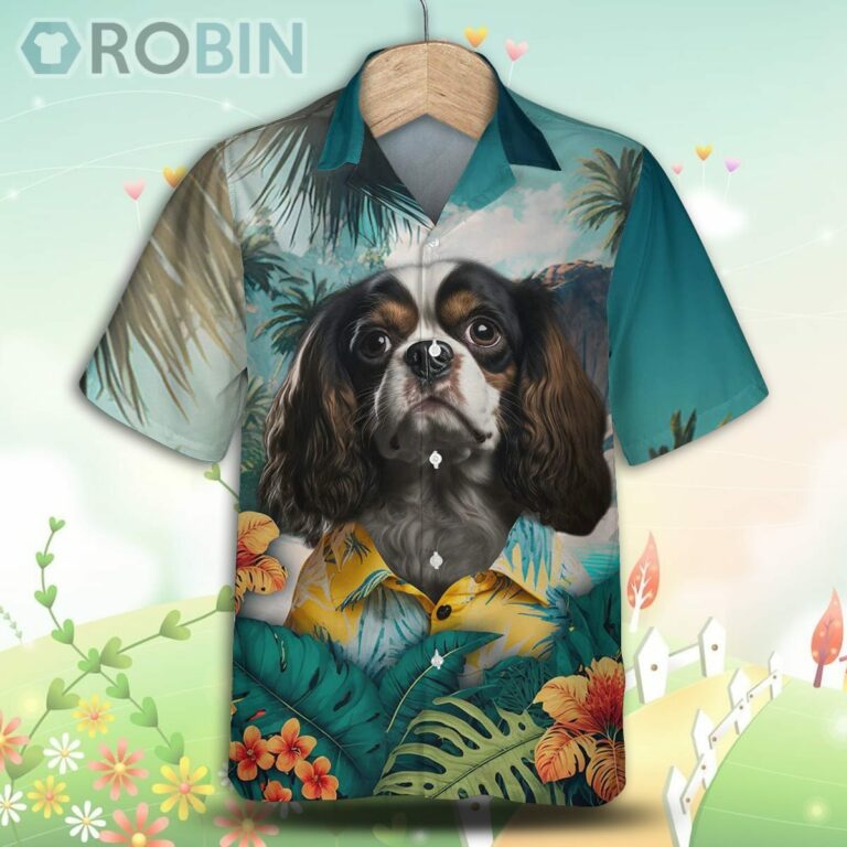 Cavalier King Charles Spaniel 2 AI Tropical Hawaiian Shirt, For Love Dog Shirt