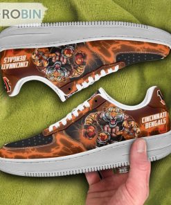 Cincinnati Bengals Air Sneakers Mascot Thunder Style Custom NFL Sport Shoes