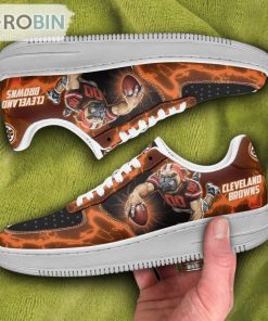 Cleveland Browns Air Sneakers Mascot Thunder Style Custom NFL Sport Shoes