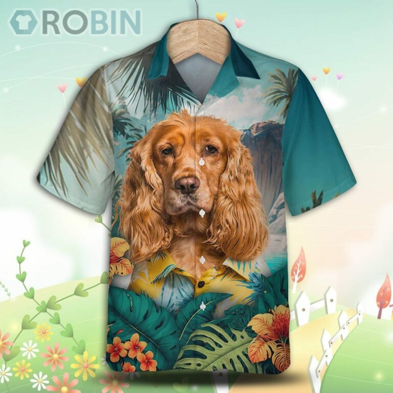 Cocker Spaniel Tropical Hawaiian Shirt, For Love Dog Shirts