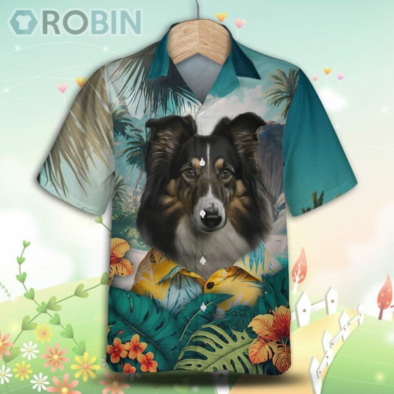 Collie Tropical Hawaiian Shirt, For Love Dog Shirt