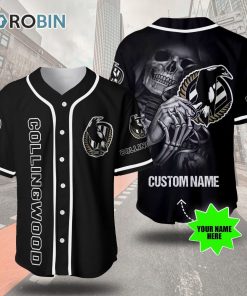 Collingwood Football Club Skull 3D Personalized Baseball Jersey Collingwood Football Club Skull 3D Personalized Baseball Jersey
