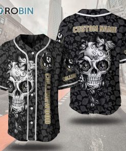 Collingwood Fottball Club Skull 3D Personalized Baseball Jersey Collingwood Fottball Club Skull 3D Personalized Baseball Jersey