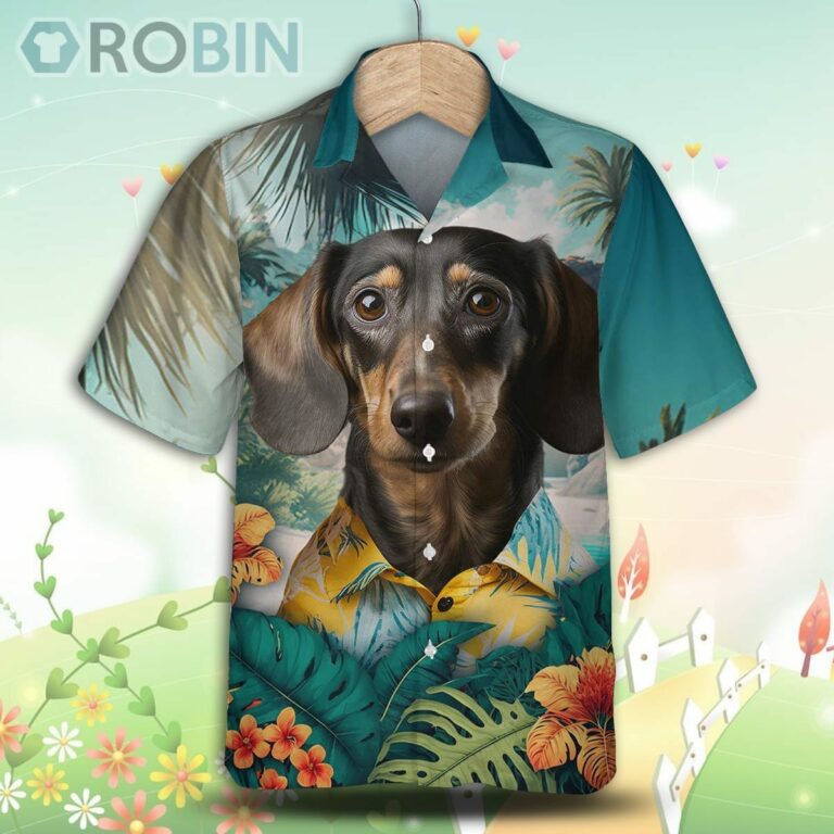 Dachshund 1 Tropical Hawaiian Shirt, For Love Dog Shirt