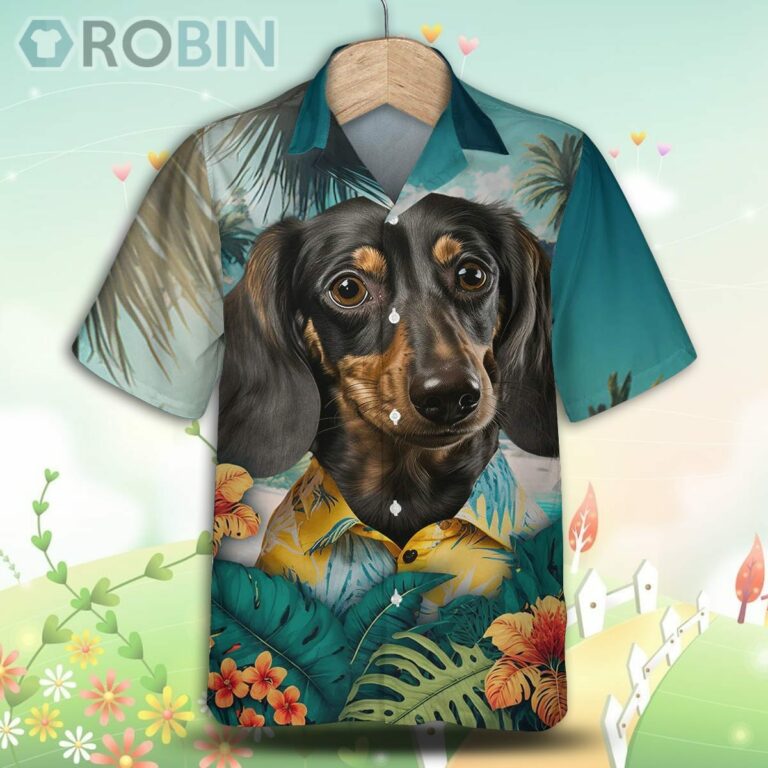 Dachshund 2 Tropical Hawaiian Shirt, For Love Dog Shirt