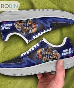 Dallas Cowboys Air Sneakers Mascot Thunder Style Custom NFL Sport Shoes