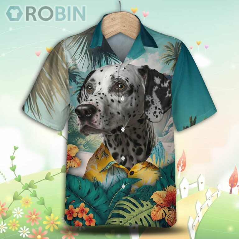 Dalmatian Tropical Hawaiian Shirt, For Love Dog Shirt