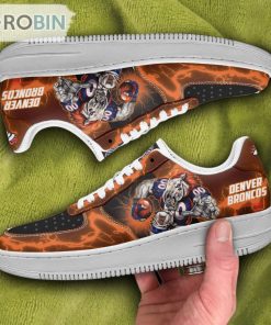 Denver Broncos Air Sneakers Mascot Thunder Style Custom NFL Sport Shoes