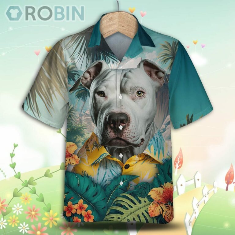 Dogo Argentino Tropical Hawaiian Shirt, For Love Dog Shirt
