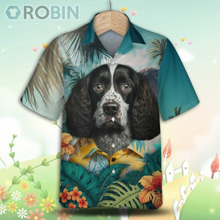 English Springer Spaniel Tropical Hawaiian Shirt, For Love Dog Shirt
