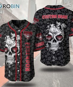 Essendon Football Club Skull Floral 3D Personalized Baseball Jersey