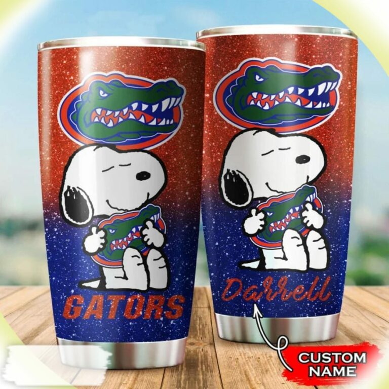 Florida Gators Snoopy Custom Name Tumbler