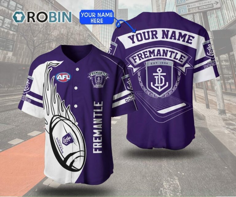 Fremantle Football Club Baseball Jersey Personalized