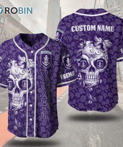 Fremantle Football Club Skull Floral 3D Personalized Baseball Jersey