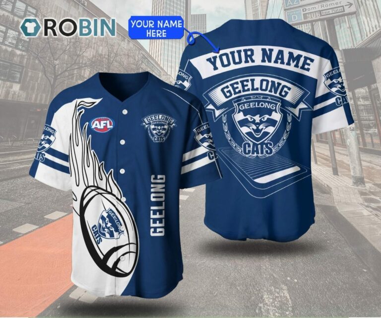 Geelong Football Club Baseball Jersey Personalized