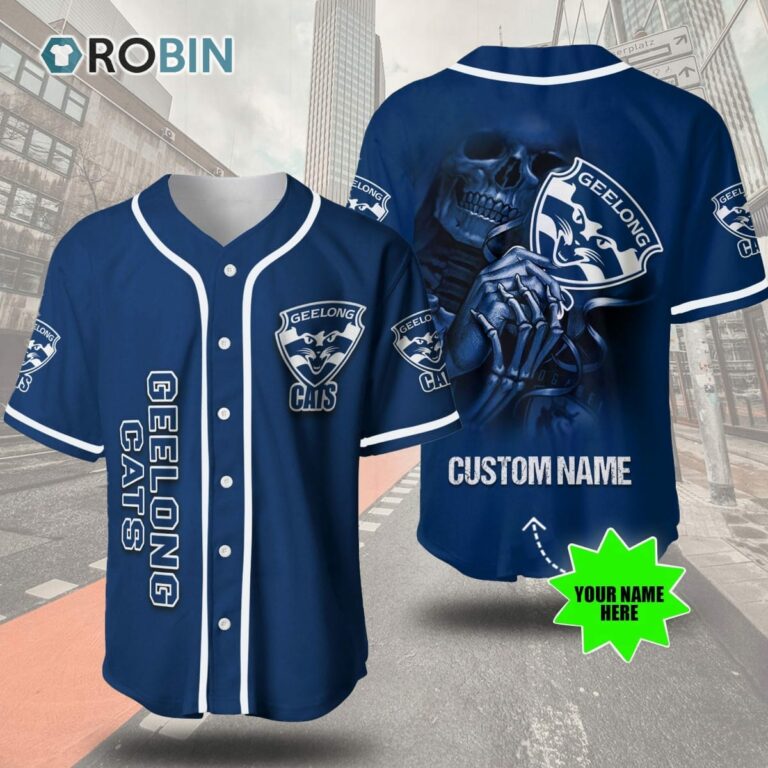Geelong Football Club Skull 3D Personalized Baseball Jersey